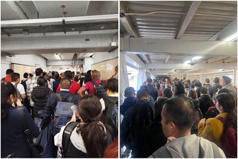 Caos en la Línea 7 del Metro (Foto: Especial)