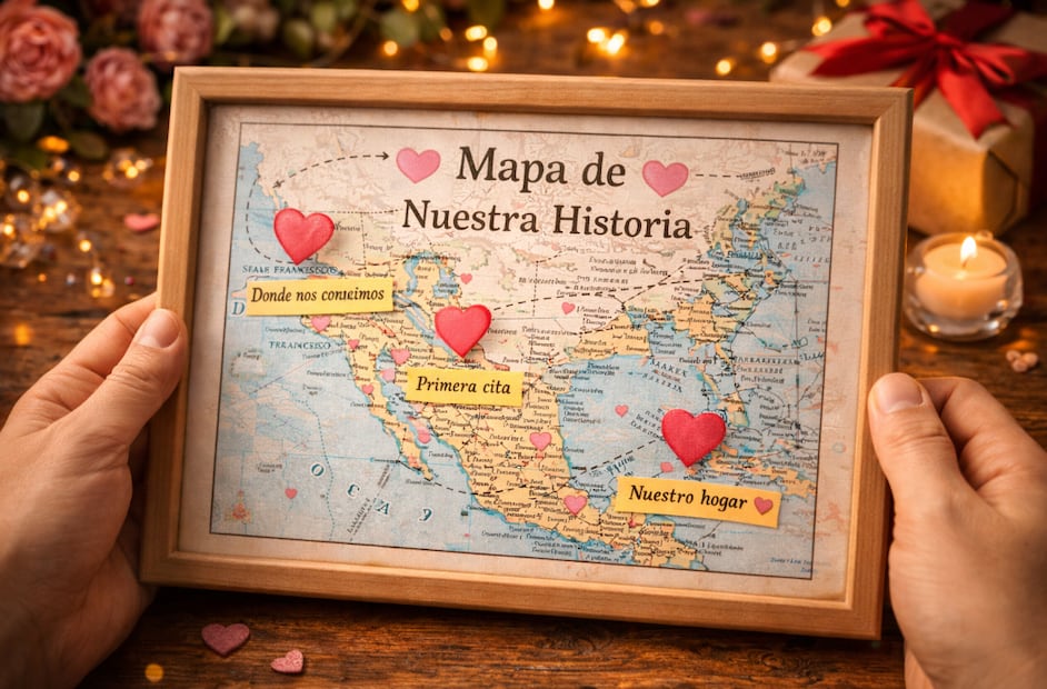 Mapa de nuestra historia (Foto: Creada con IA)