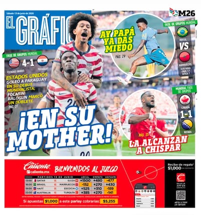 Portada El Gráfico | Sábado 13 de Junio de 2026