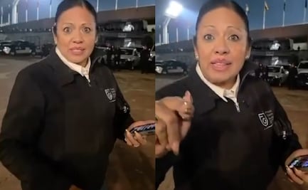 Mujer de la Fiscalía CDMX agrede a policía en el estadio de Pumas durante el partido vs Cruz Azul