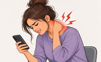 ¿Te duele el cuello? Pasar horas frente al celular puede provocar el síndrome del cuello de texto