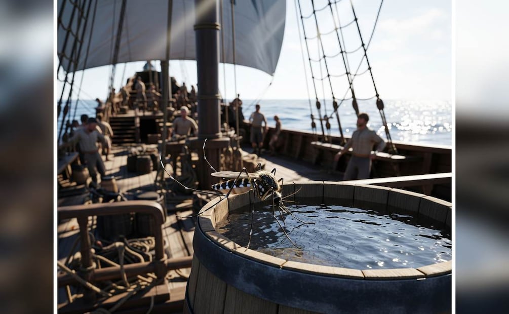 Imagen ilustrativa: IA (El mosquito Aedes aegypti llegó desde Etiopía en barcos de conquistadores españoles a América)