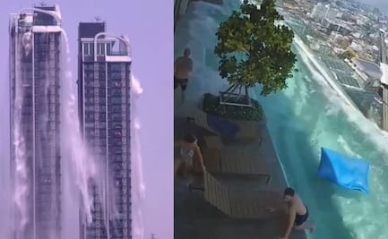 Turistas se llevan un susto en la piscina de un hotel durante terremoto en Birmania