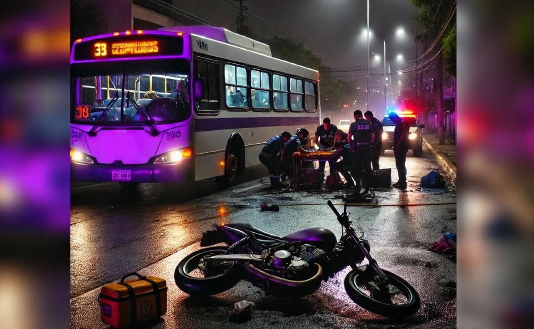 Joven motociclista pierde la vida al intentar esquivar coche descompuesto en Iztapalapa