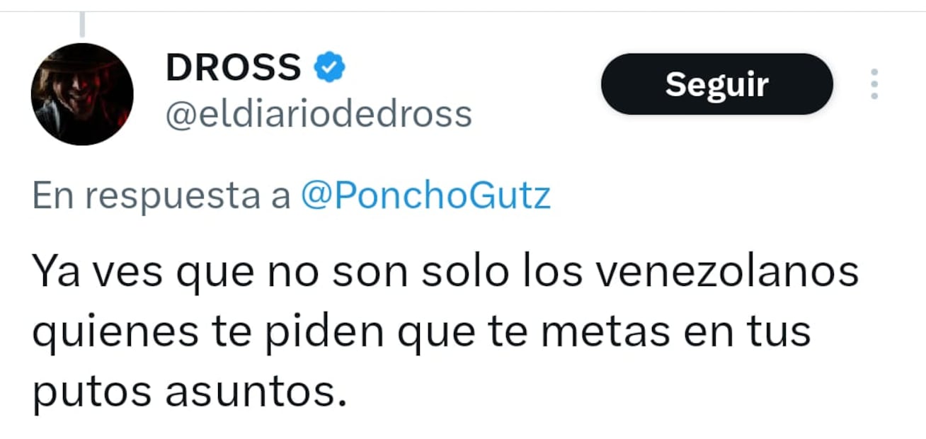 Dross se pelea en redes (Foto: X)