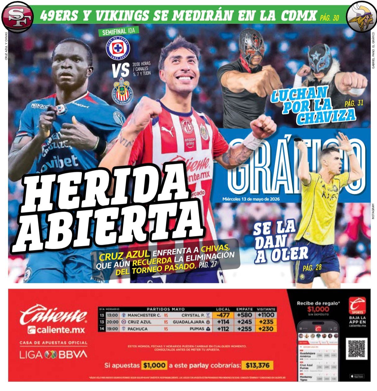 Portada El Gráfico | Miércoles 13 de Mayo de 2026