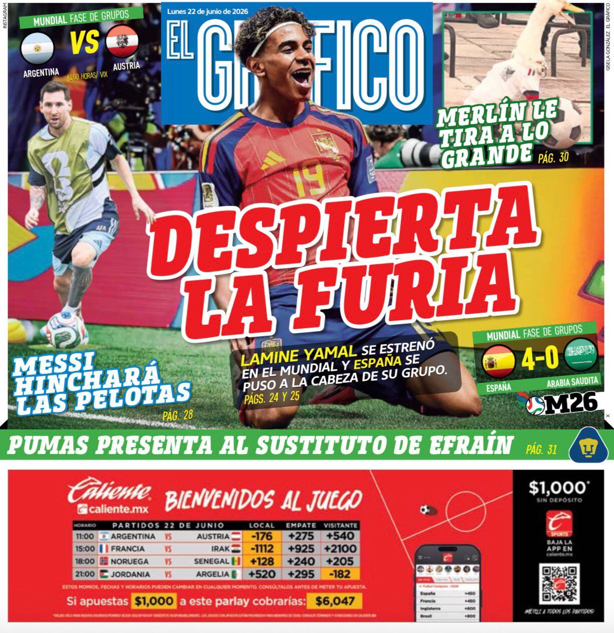 Portada El Gráfico | Lunes 22 de Junio de 2026