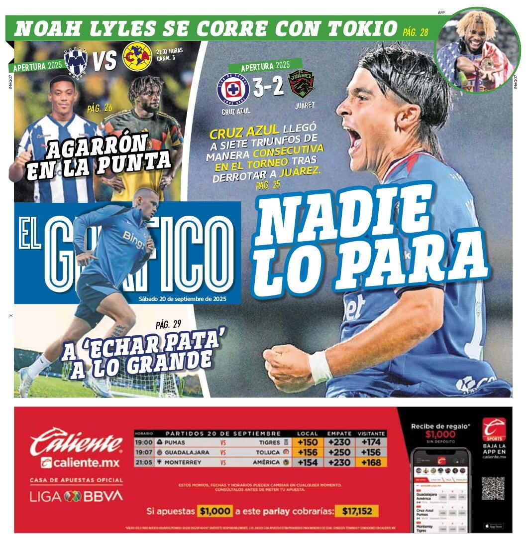 Imagen: Staff El Gráfico (Portada El Gráfico | Sábado 20 de septiembre 2025)