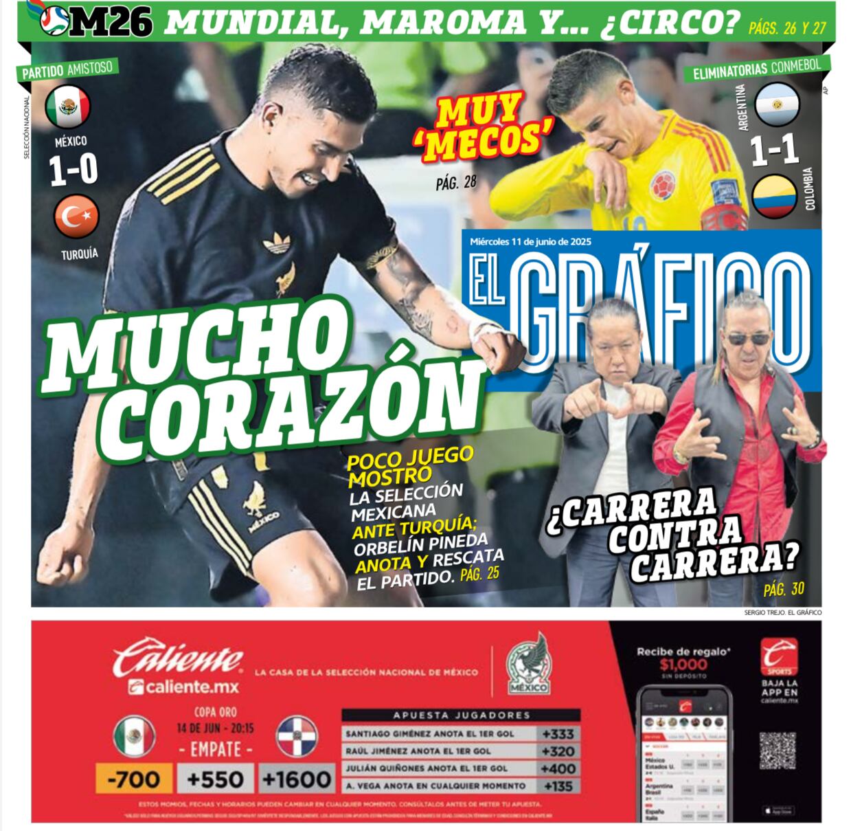 Portada El Gráfico | Miércoles 11 de junio 2025