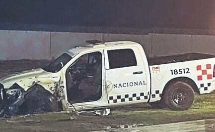 Se llevan entre las llantas a elemento de la Guardia Nacional que custodiaba choque en Tecámac