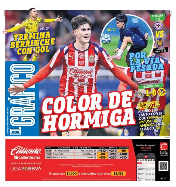 Portada El Gráfico |Domingo 15 de febrero de 2026