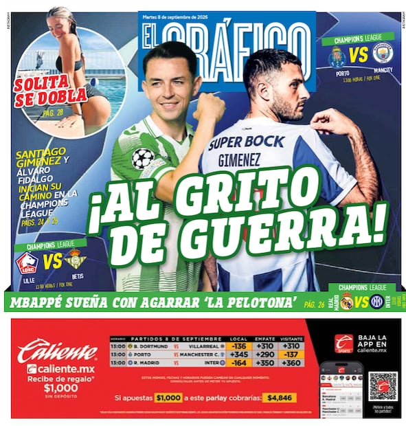 Portada El Gráfico | Martes 8 de septiembre de 2026