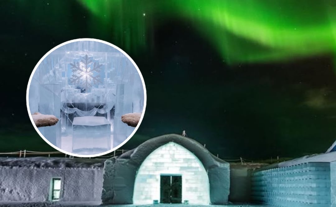 Foto: Instagram (Hotel hecho de hielo sorprende ¿Cómo es por dentro la llamativa construcción?)
