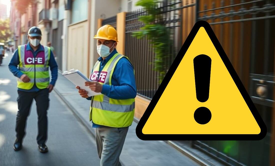 CFE alerta sobre trabajadores falsos. Foto: (IA)