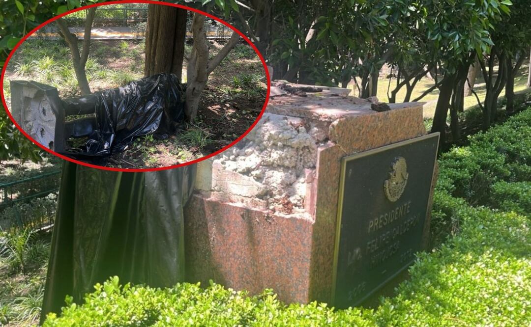 ¿Mandaron a tirar la estatua de Felipe Calderón en Los Pinos? 
Imagen: Especiales