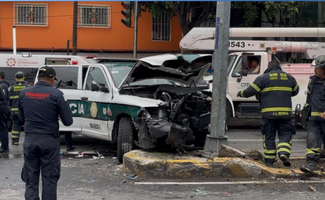 Choque entre patrulla y auto particular deja tres oficiales heridos ¿Qué causó el accidente?
Imagen. Especial