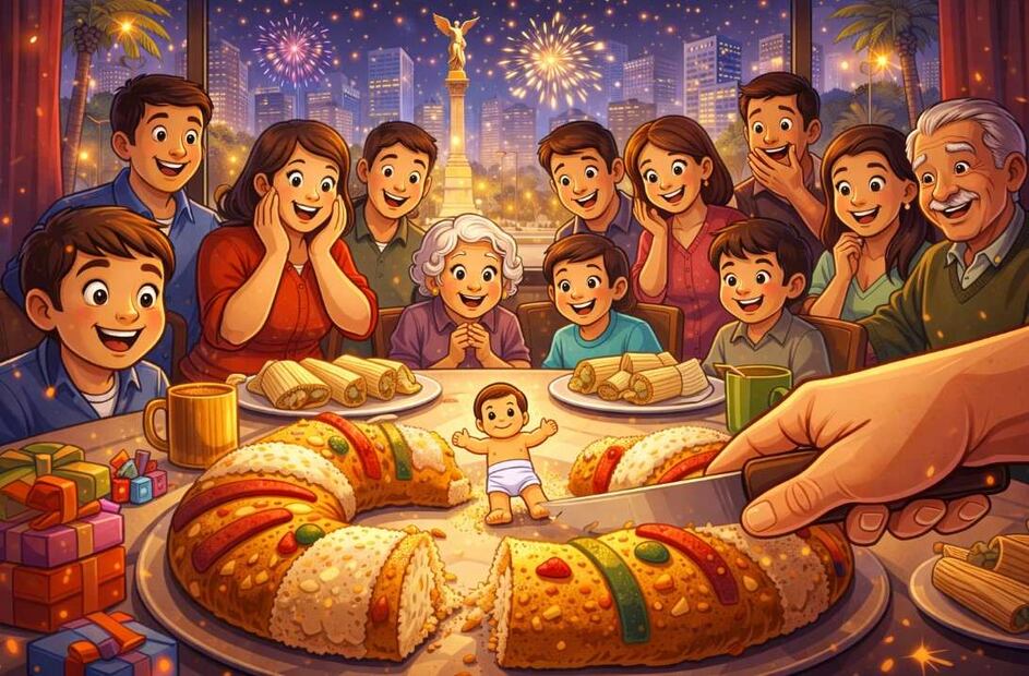 ¿Te salió el niño en la Rosca? Esto significa según la tradición. Foto: (IA)