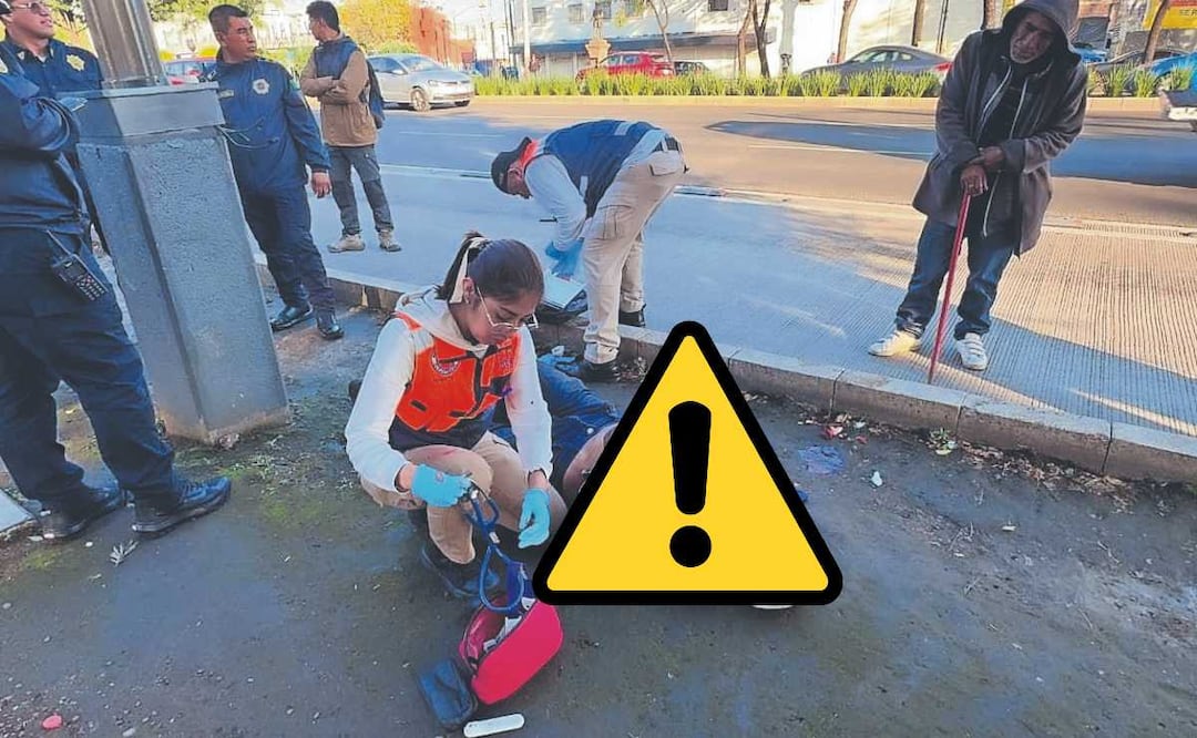Le dan como piñata a un hombre y lo dejan tirado y lleno de chamoy en la Cuauhtémoc. Foto: (Luis Camacho)
