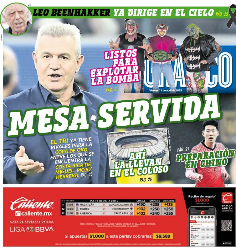 Portada El Gráfico | Viernes 11 de abril 2025