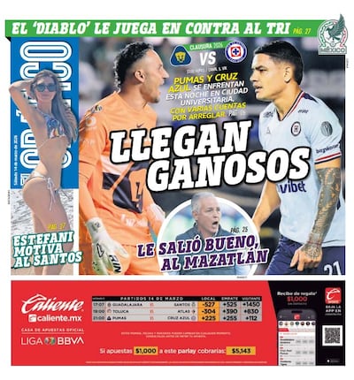 Imagen Staff El Grafico (Portada El Gráfico | Sábado 14 de marzo de 2026)