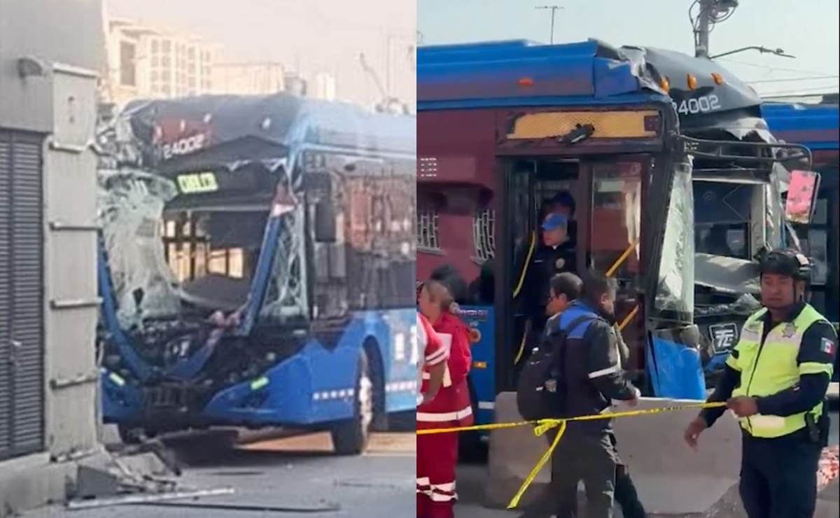 Fuerte choque de Trolebús en la estación La Covadonga en Chalco, deja al menos 20 lesionados