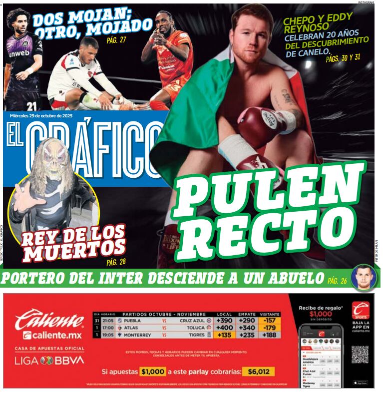 Portada El Gráfico | Miércoles 29 de octubre 2025