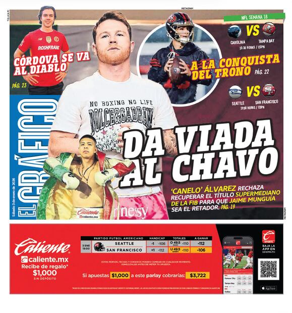 Portada El Gráfico |Sábado 3 de enero 2026