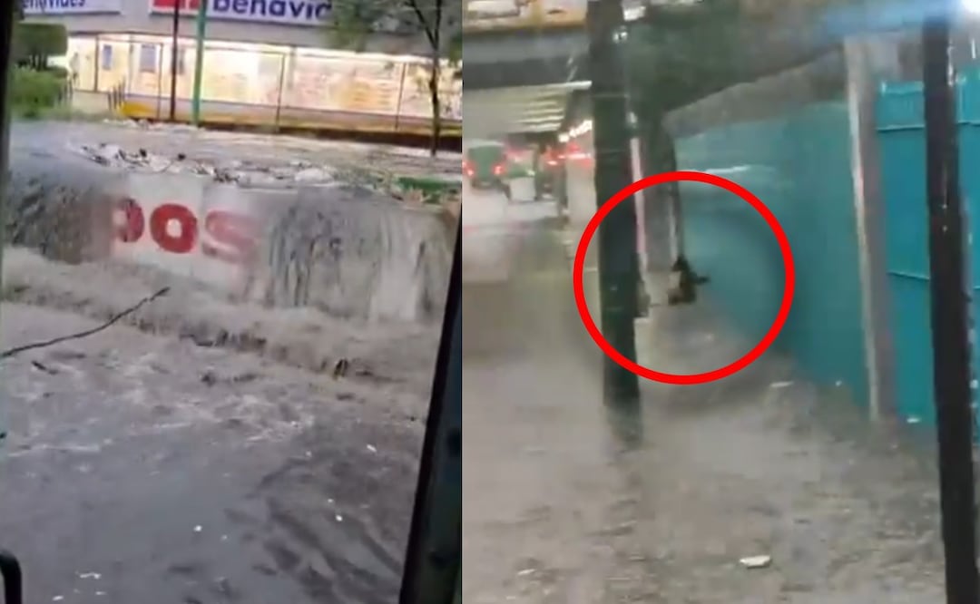 Inundaciones al sur de la CDMX. Foto: (Redes Sociales)