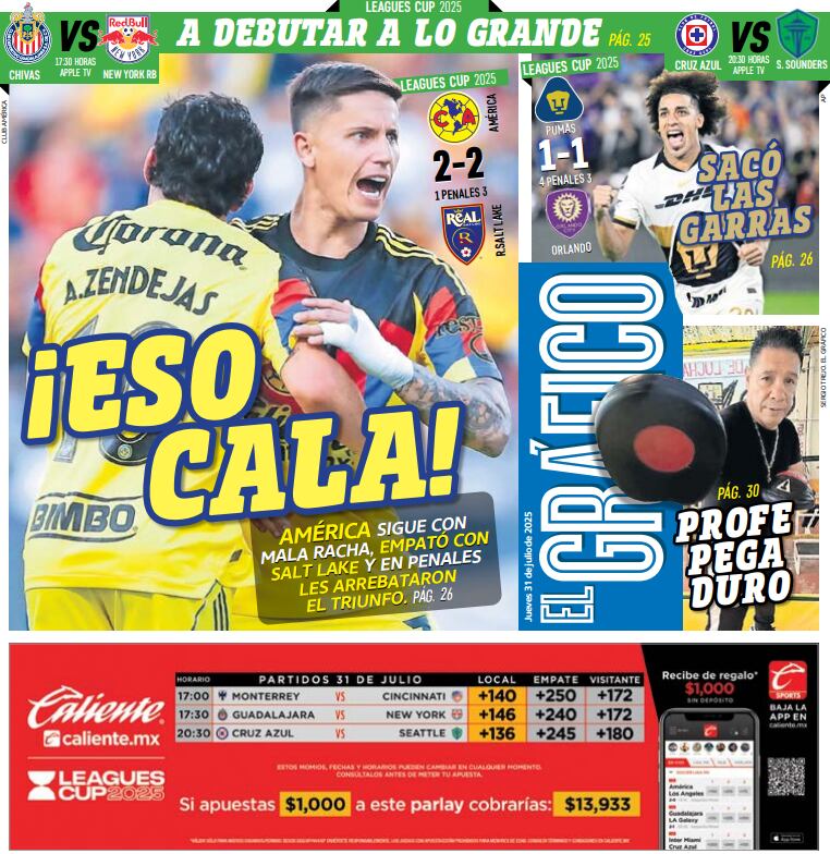 Portada El Gráfico | Jueves 31 de julio 2025