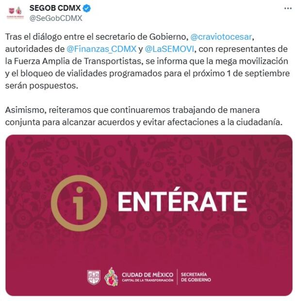 Mega marcha de transportistas. Foto: (Segob)