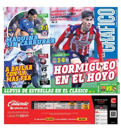 Portada El Gráfico | Domingo 11 de enero 2026