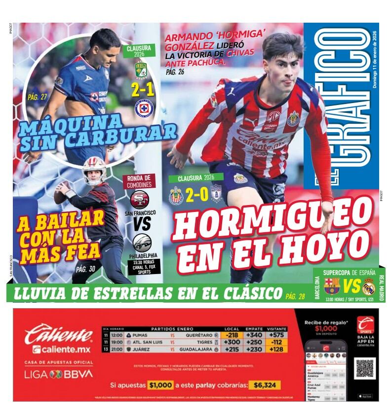 Portada El Gráfico | Domingo 11 de enero 2026