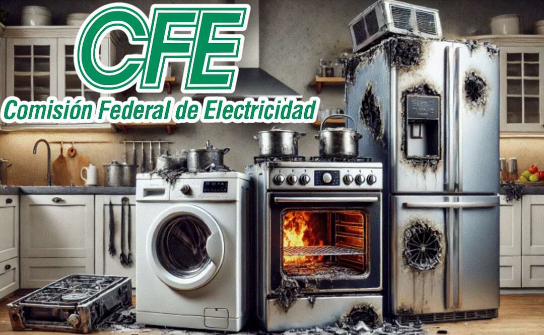 CFE reclamo de pago por aparatos dañados Foto: (IA)