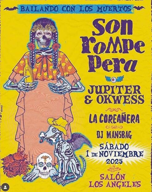 Marimba Punk: El gran baile de Día de Muertos en el Salón Los Ángeles de la Cuauhtémoc. Foto: (Cortesía)