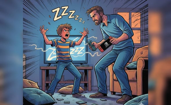 Niño asesina a su papá porque le quitó la Nintendo Switch: llegó al juicio esposado