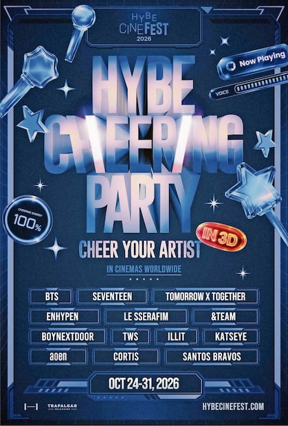 HYBE Cine Fest 2026 convierte el cine en escenario de ENHYPEN, BTS, Santos Bravos y más estrellas del k-pop
Foto: Redes Sociales
