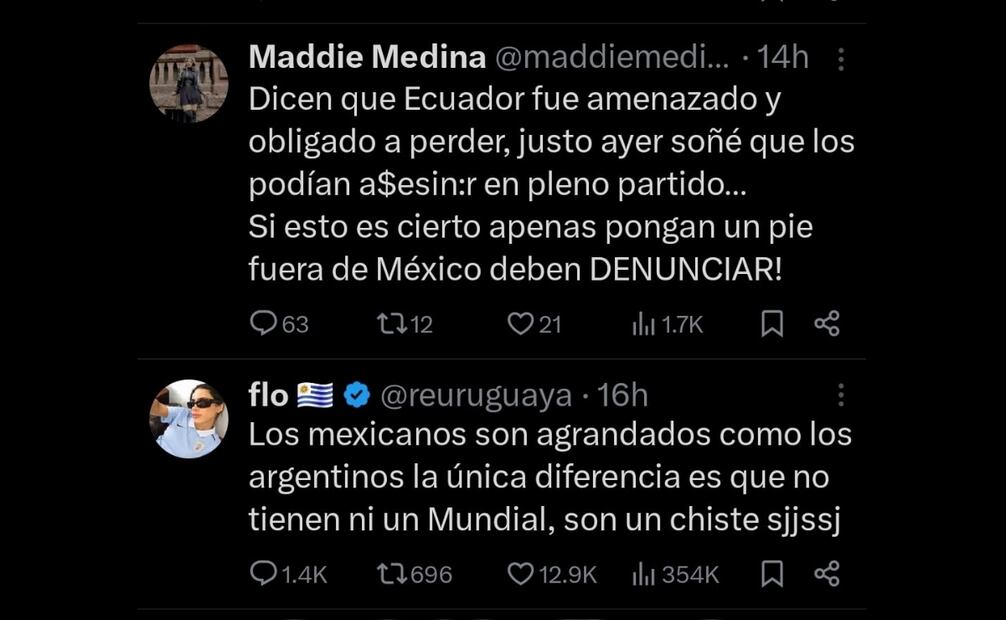 Periodistas ecuatorianos expresan sus criticas en X (antes Twitter). Foto: Captura de pantalla