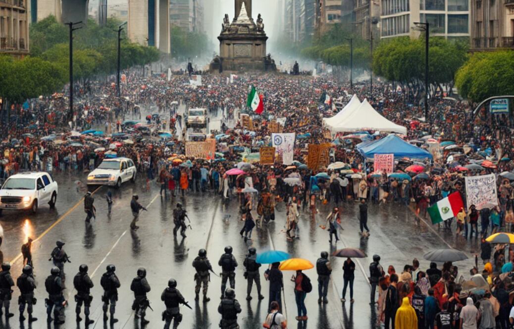 Marchas en CDMX hoy (Foto: Creada con IA)