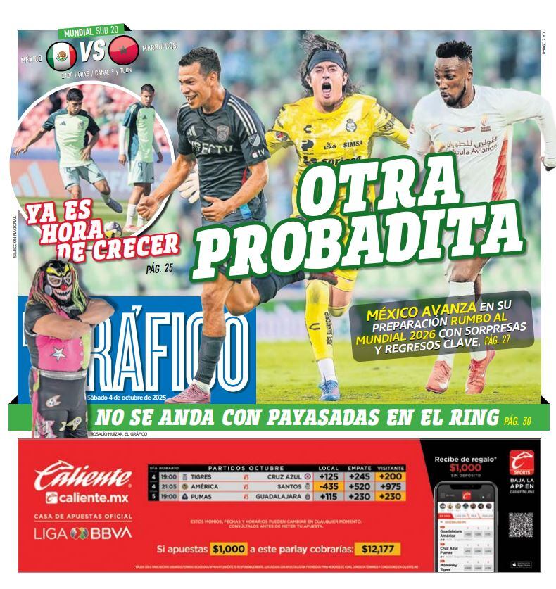 Imagen: Staff El Gráfico (Portada El Gráfico  Sábado 4 de octubre 2025)