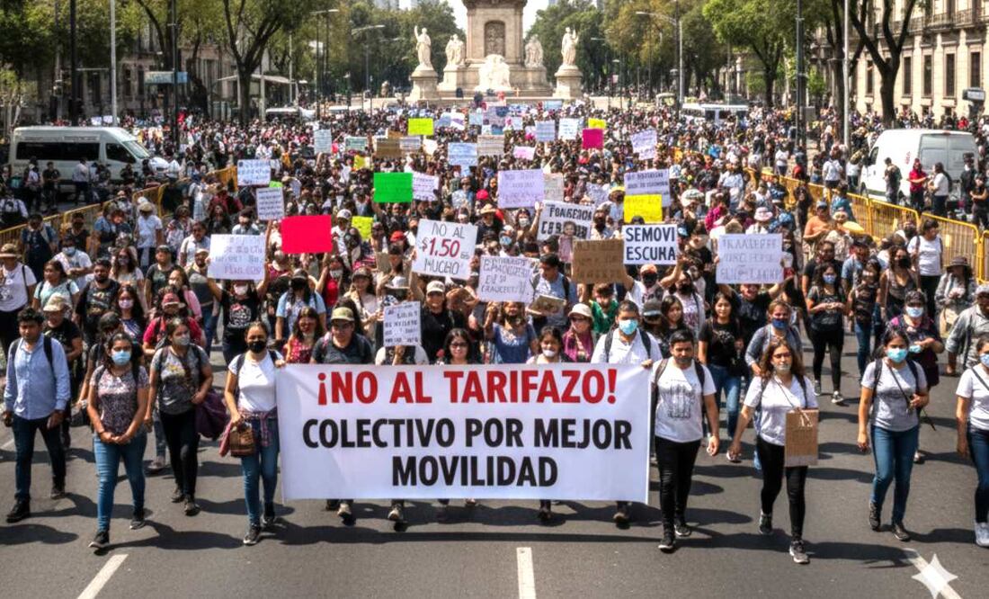 Imagen ilustrativa: IA (Megamarcha este jueves 6 de noviembre en la CDMX contra el tarifazo )