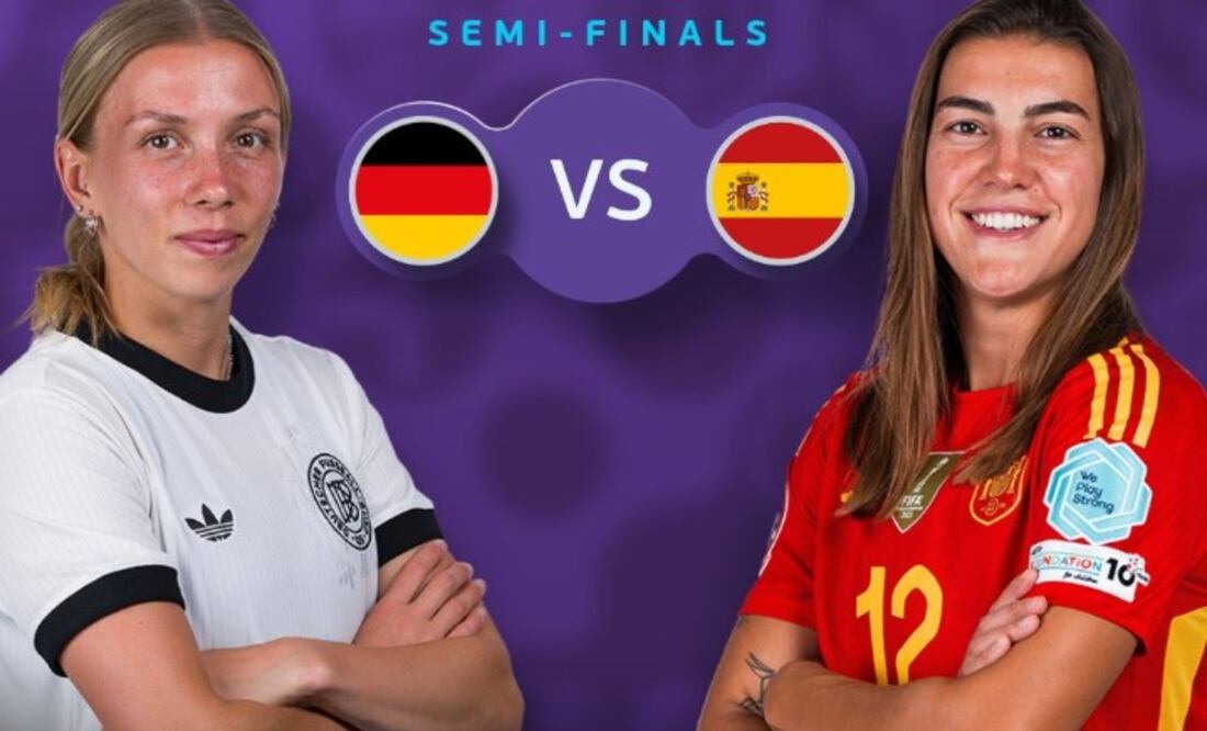 Alemania vs España semifinal Eurocopa Femenina 2025. Foto: (UEFA)