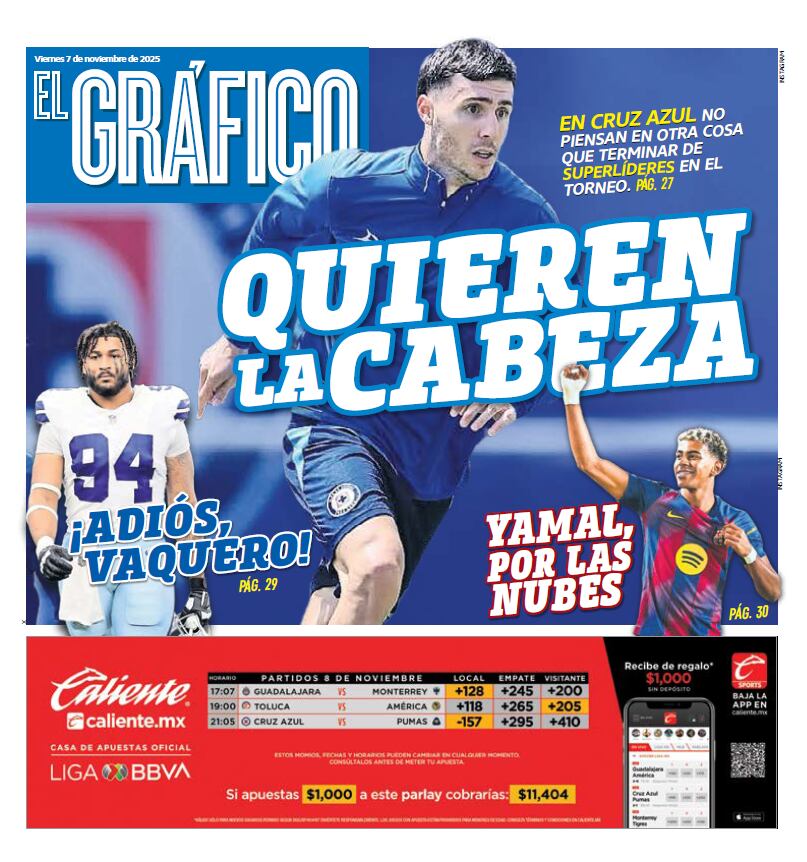 Portada El Gráfico | Viernes 7 de Noviembre de 2025