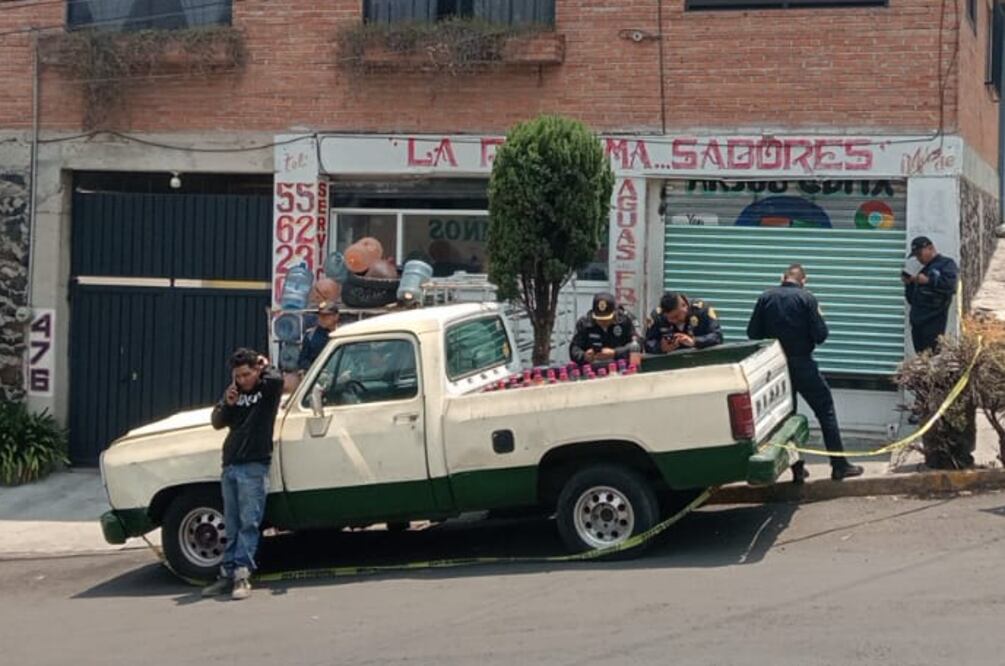 Homicidio en purificadora de agua (Foto: Áxel Sánchez)
