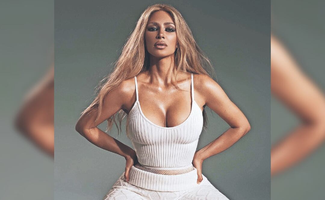 Confunden a Kim Kardashian con Anahí al posar muy sensual para su nueva línea Skims