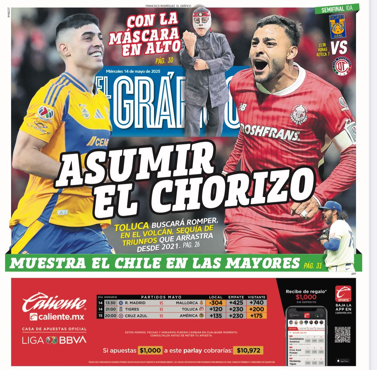 Portada El Gráfico | Miércoles 14 de mayo 2025