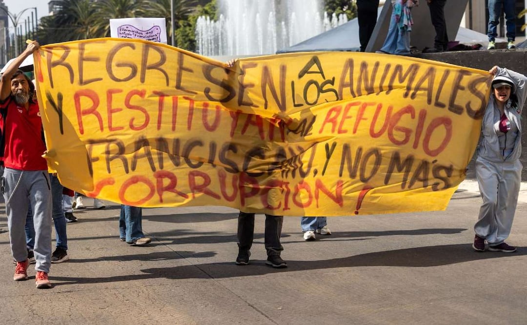 Protesta por perros del Refugio Franciscano, acusan maltrato tras traslado ordenado por autoridades. Foto: (Cuartoscuro)