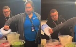 VIDEO: Inspectora en Denver rocía cloro sobre comida en puesto de tacos latino 