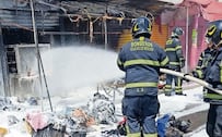 ¡Explota el terror en la México-Puebla! Falla de gas desata voraz incendio en puestos de comida
