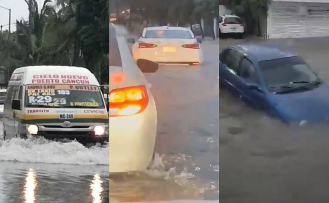 ¡Se borró el paisaje de ensueño! Cancún amaneció inundado tras fuertes lluvias