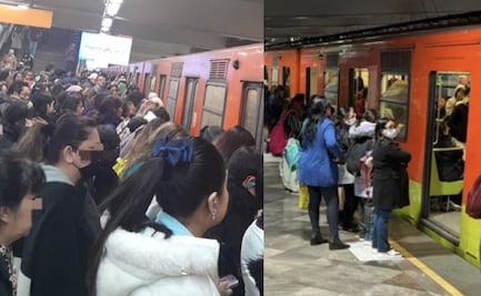 Línea 7 del Metro CDMX saturada y detenida con retrasos de más de 15 minutos